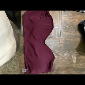 maroon bathing suit top